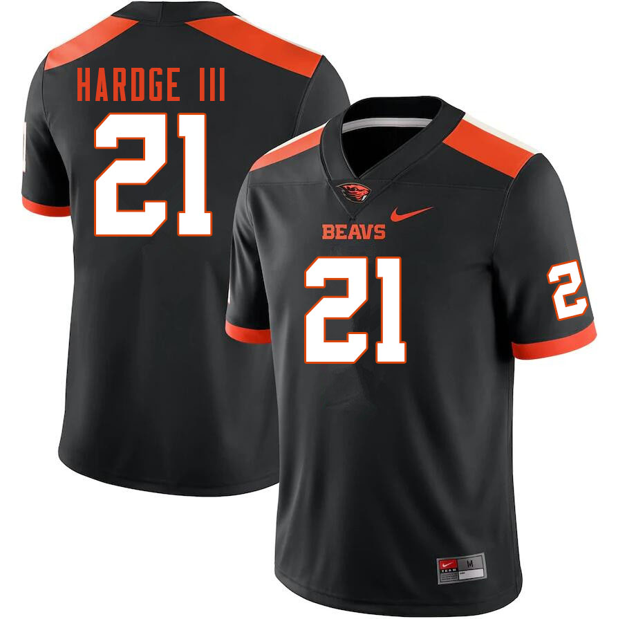 Men #21 Ron Hardge III Oregon State Beavers College Football Jerseys Sale-Black - Click Image to Close